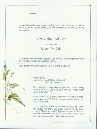 Victorine Bello - Muller